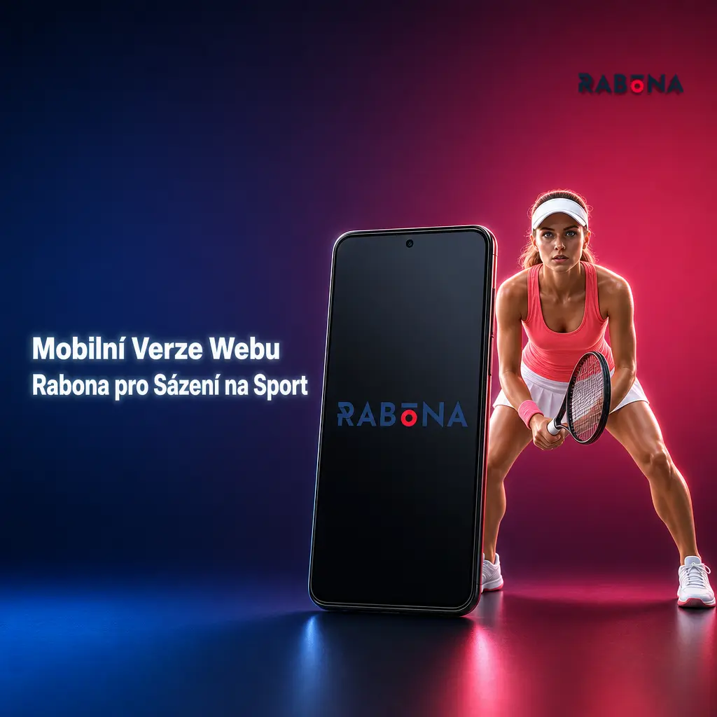 Mobilní verze webu Rabona pro sázení na sport přímo v prohlížeči bez stahování aplikace