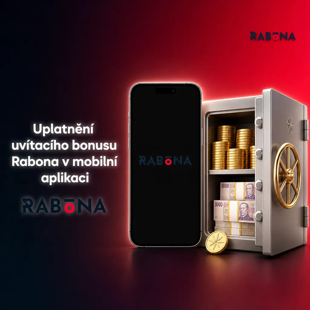 Návod na uplatnění uvítacího bonusu Rabona 100 % až 12 500 Kč + 200 FS v mobilní aplikaci pro Android
