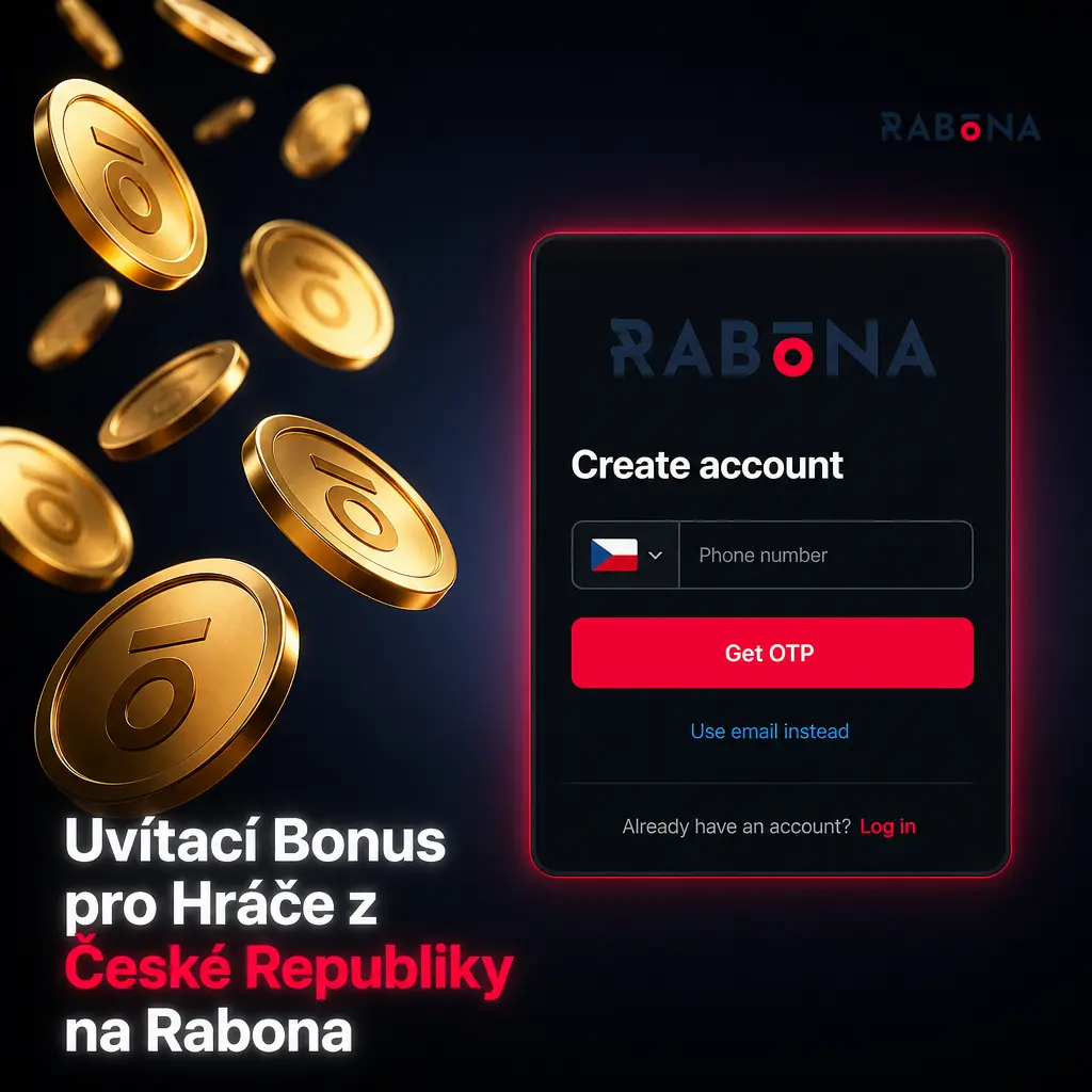 Uvítací bonus Rabona: 100 % až 12 500 Kč + 200 FS za první vklad od 500 Kč, podmínka sázení 35x